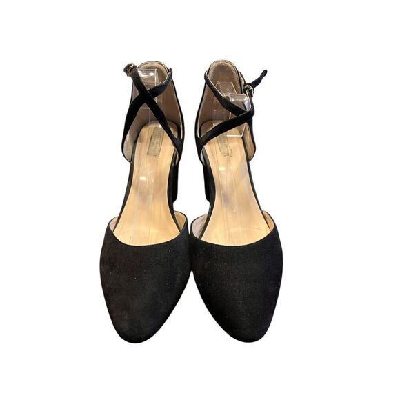 Cole Haan Lacey black womans 9 strap wedge sandal soft suede career - Picture 2 of 6